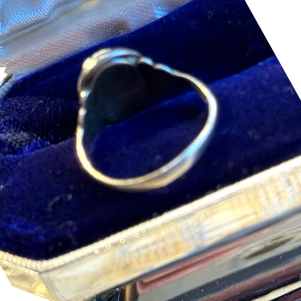 Stunning antique steriing silver cameo ring sz 5 - Picture 4 of 5